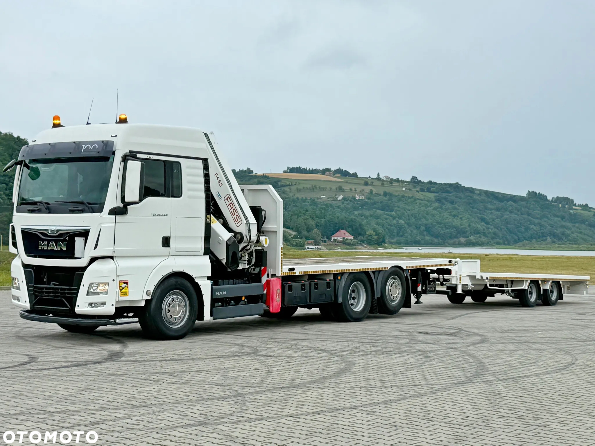 MAN TGX 26.440 * FASSI F455A.2.26E + PILOT + PRZYCZEPA * STAN BDB - 3
