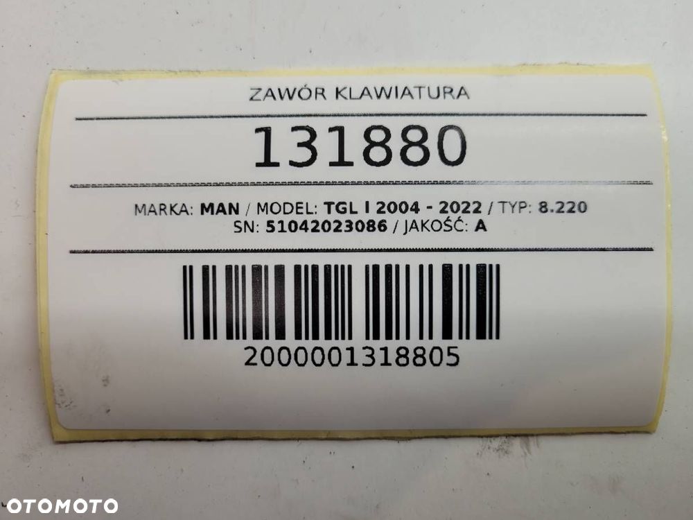 ZAWÓR KLAWIATURA MAN TGL I EURO 5 8.220 51042023086 ORYGINAŁ - 8