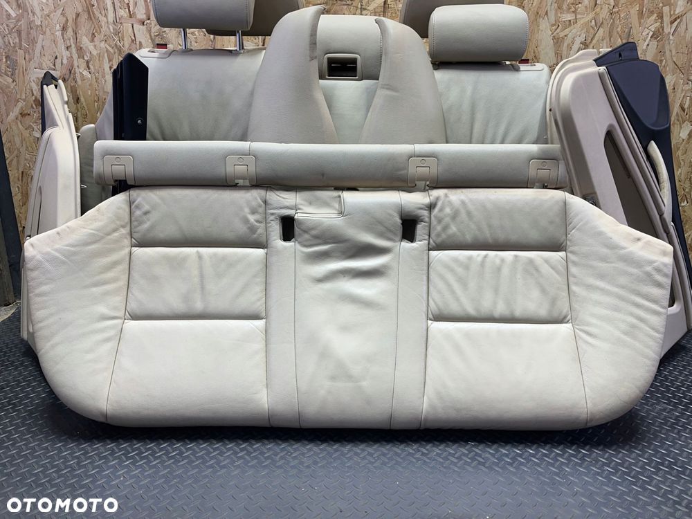 komplet fotele kanapa boczki tapicerka kremowa skÓra europa bmw e61 lift - 2