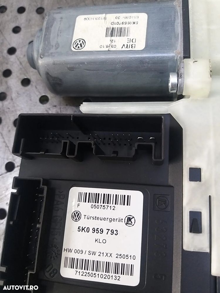 Motoras macara stanga fata vw golf 6 5k scurt 964968101 7746021001 5k0959793 5k0959701d - 2