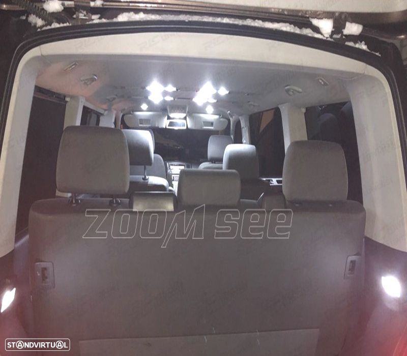 KIT COMPLETO 17 LAMPADAS LED INTERIOR PARA VOLKSWAGEN VW MULTIVAN MK6 T6 16- - 6