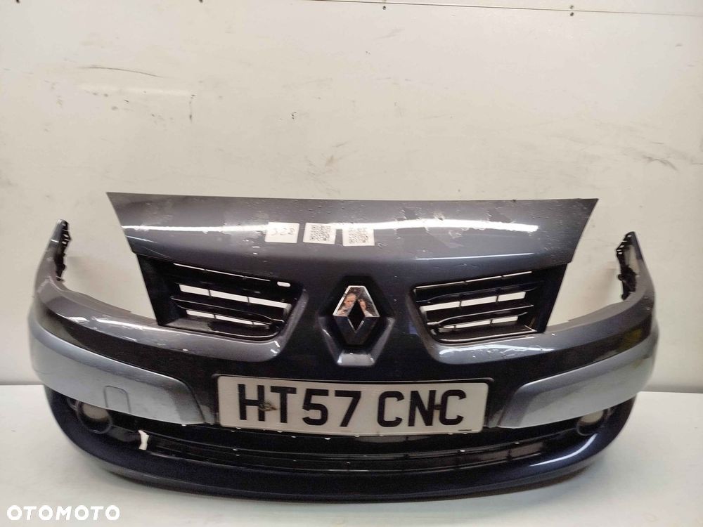 + ZDERZAK PRZÓD PRZEDNI DO RENAULT SCENIC 2 II LIFT FL TEB66 SZARY GRAFITOWY HALOGENY - 1