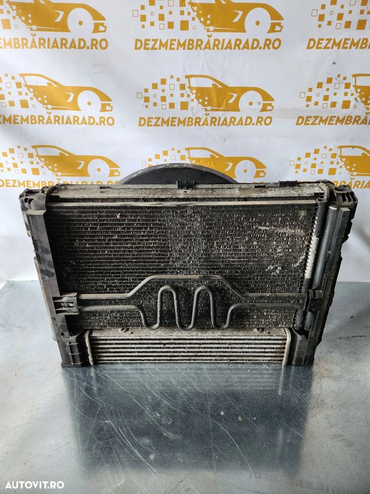 Grup Radiatoare Radiator Apa Clima Intercooler Termocupla Electroventilator Bmw E90 E91 E92 E93 Mot - 1