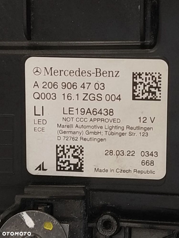 MERCEDES C-KLASA W206 LAMPA LAMPY REFLEKTOR REFLEKTORY PRZÓD PRZEDNIE LEWA PRAWA DIGITAL LIGHT PRZETWORNICE KOMPLETNE ORYGINAŁ - 33