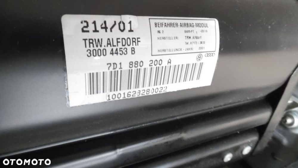 Poduszka pasażera VW Transporter T4 - 2