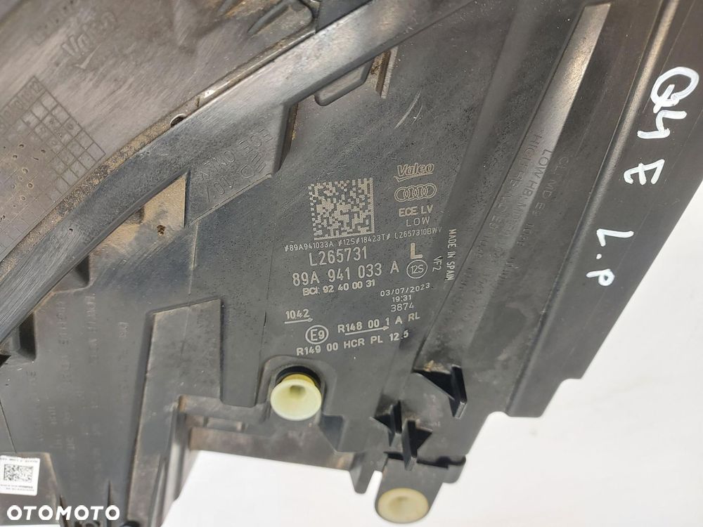 Audi Q4 E-TRON 89A 89E LAMPA LED LEWY PRZÓD 89A941033A RHD - 4