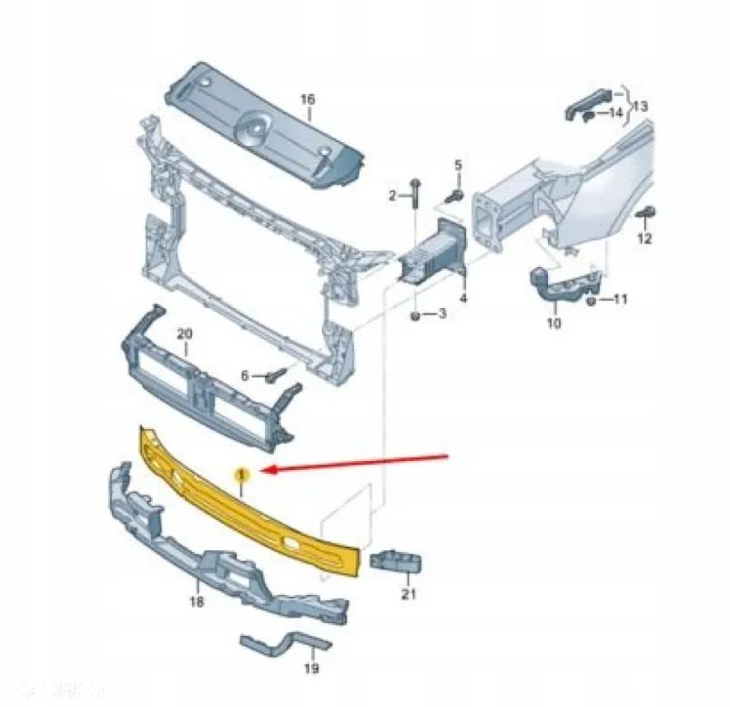 NOWA KOMPLET BELKA ZDERZAKA przód strefa lewa prawa AUDI A4 S4 B9 15-19 - 3