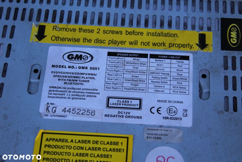 RADIO 2 DIN GMS 6601 2-DIN DVD/CD/MP3/FM/BLUETOOTH/USB/SD/NAWIGACJA - 6