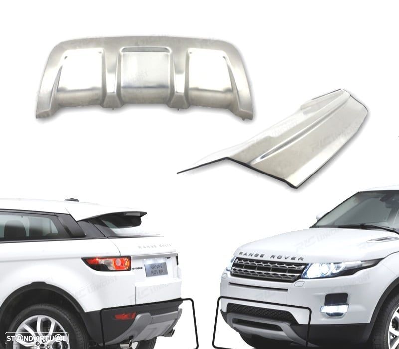 SPOILER FRONTAL E DIFUSOR TRASEIRO PÁRA-CHOQUES RANGE ROVER EVOQUE 11-14 - 1