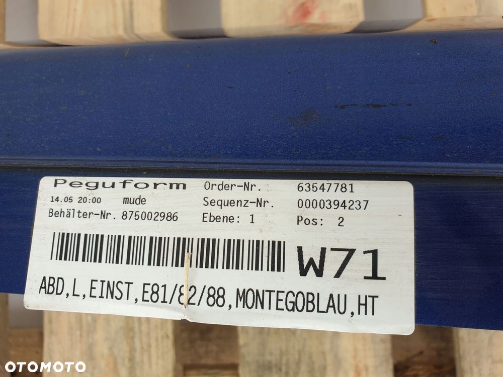 NAKŁADKA PROGOWA PRÓG LEWY A51 BMW E81 E82 E88 63547781 - 5