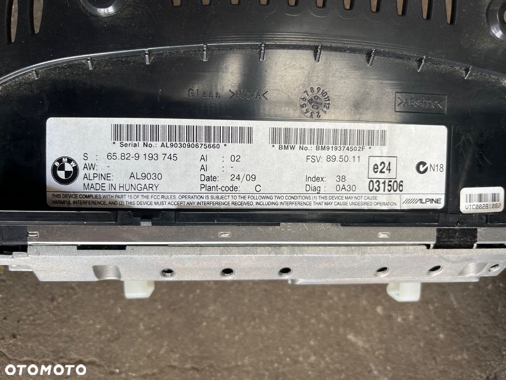 BMW E60/61 czytnik nawigacji, radio , wyświetlac - 4