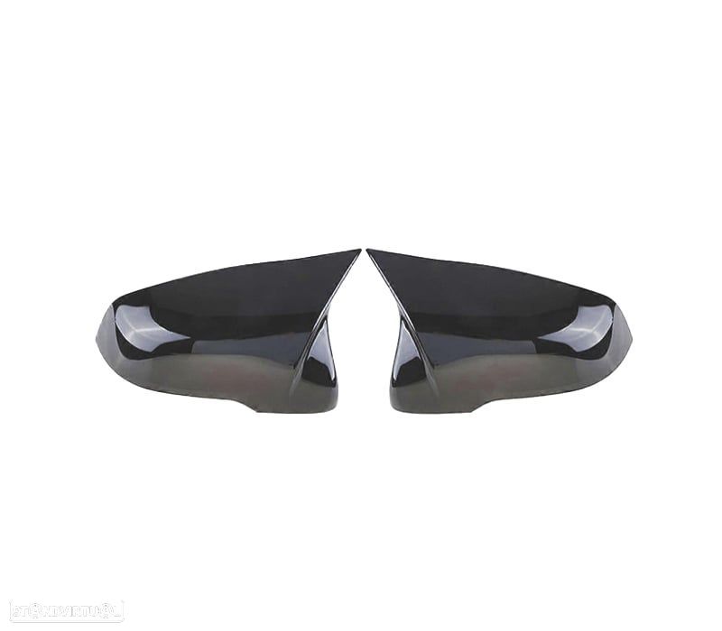 CAPAS DE ESPELHOS RETROVISORES BMW F39 F40 F44 F48 15- LOOK M PRETO BRILHANTE - 2