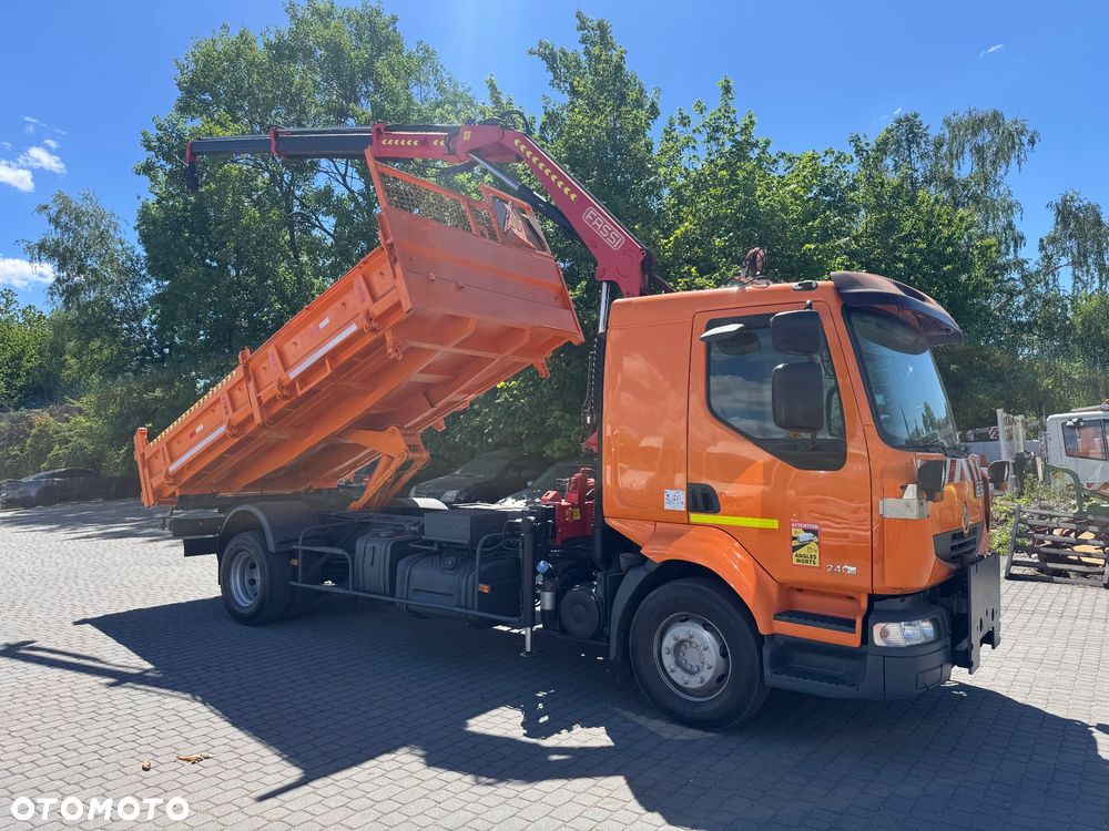 Renault Midlum 240DXi Wywrotka 3str HDS Fassi SPECJALNY Czołownica Solarka Piaskarka - 5