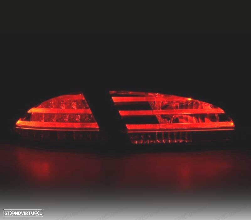 FAROLINS TRASEIROS LED SEAT LEON 1P 04-09 VERMELHO CROMADO - 5