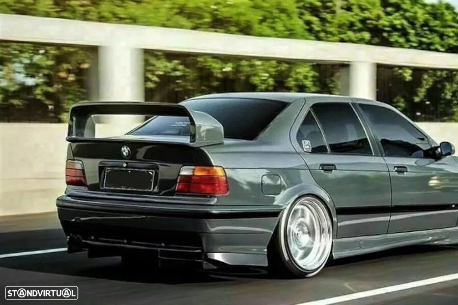 Aileron / Lip / Spoiler Traseiro Para BMW E36 2 / 4 portas M3 Look em plástico ABS - 1