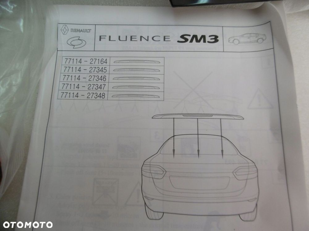 renault fluence - lotka spojler, spoiler klapy - 10