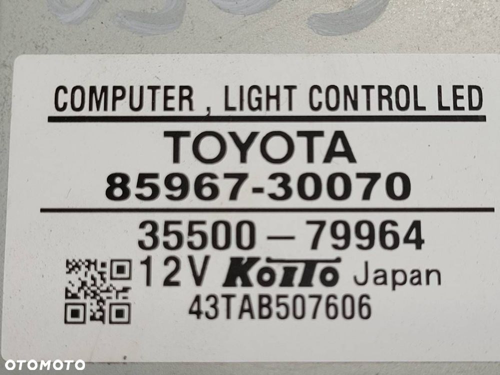 MODUŁ STEROWNIK ŚWIATEŁ LEXUS RX 450H III 85967-30070 - 6