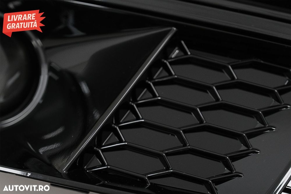 Grile Laterale Audi A4 B9 Sedan Avant (2016-2018) RS4 Design Negru- livrare gratuita - 7