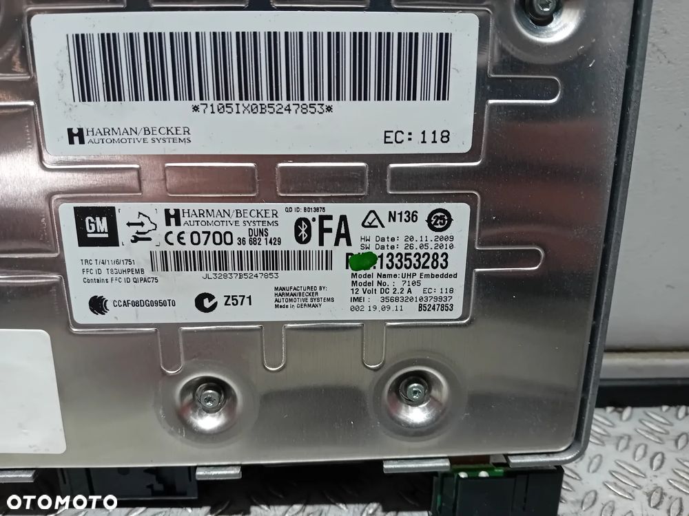 moduł Bluetooth Opel Astra IV 2010 13353283 - 3