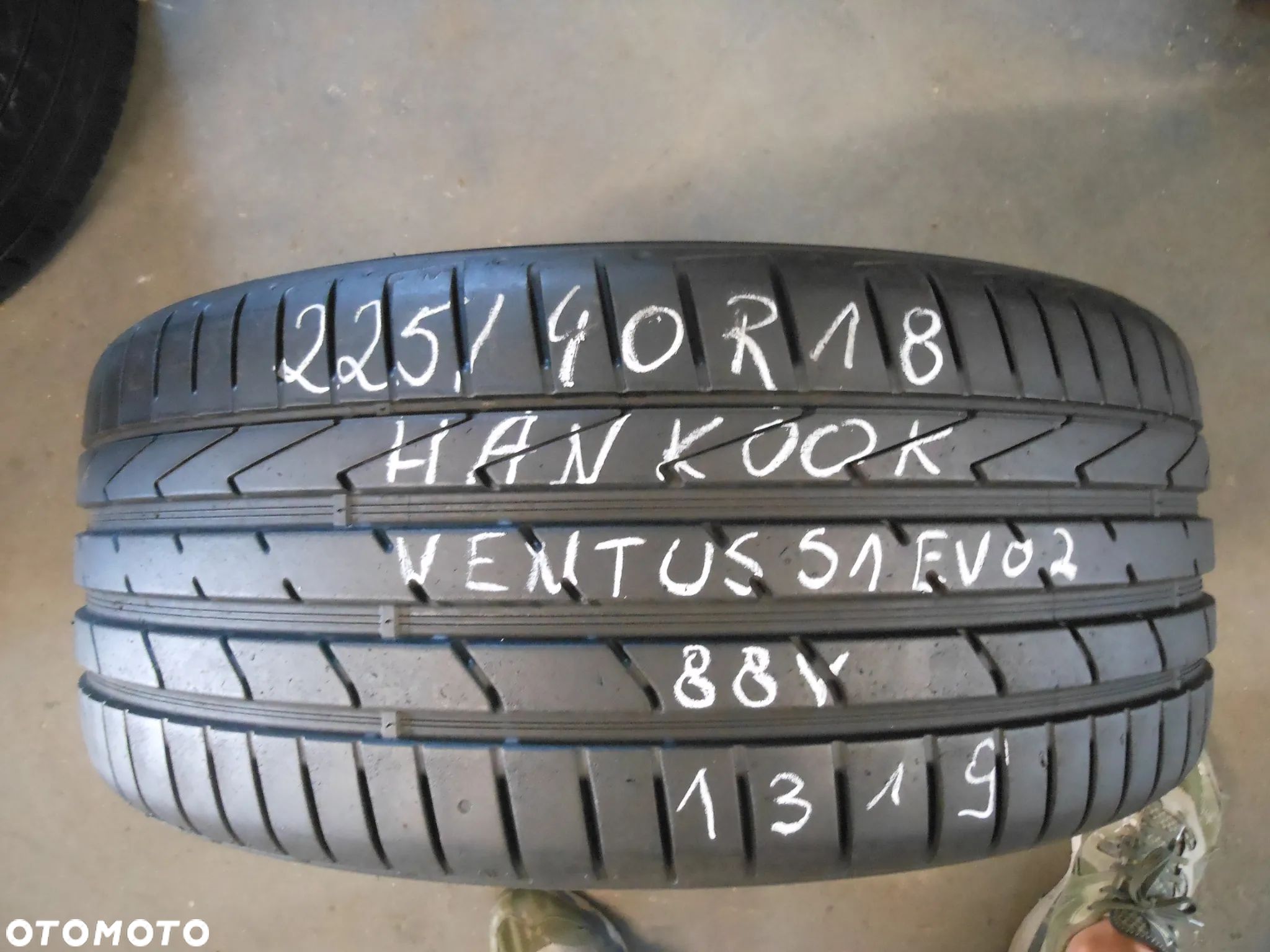 OPONA POJEDYNKA 225/40R18 HANKOOK VENTUS S1 EVO 2 DOT 1319 8MM - 1