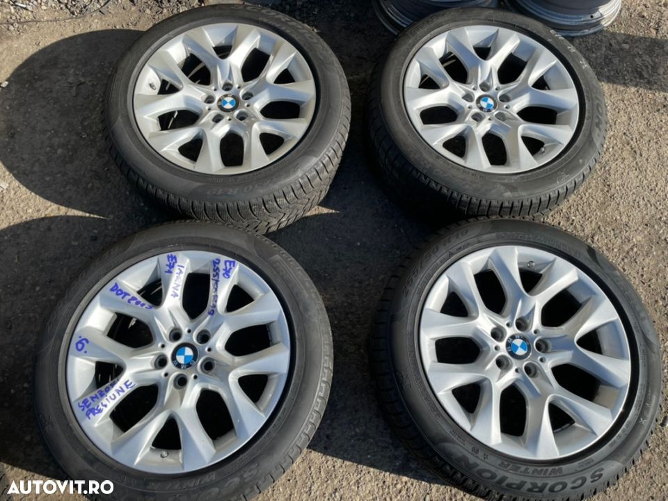 Jante aliaj BMW X5X6 E70E71 cu cauciucuri iarna 225/50R19 - 1