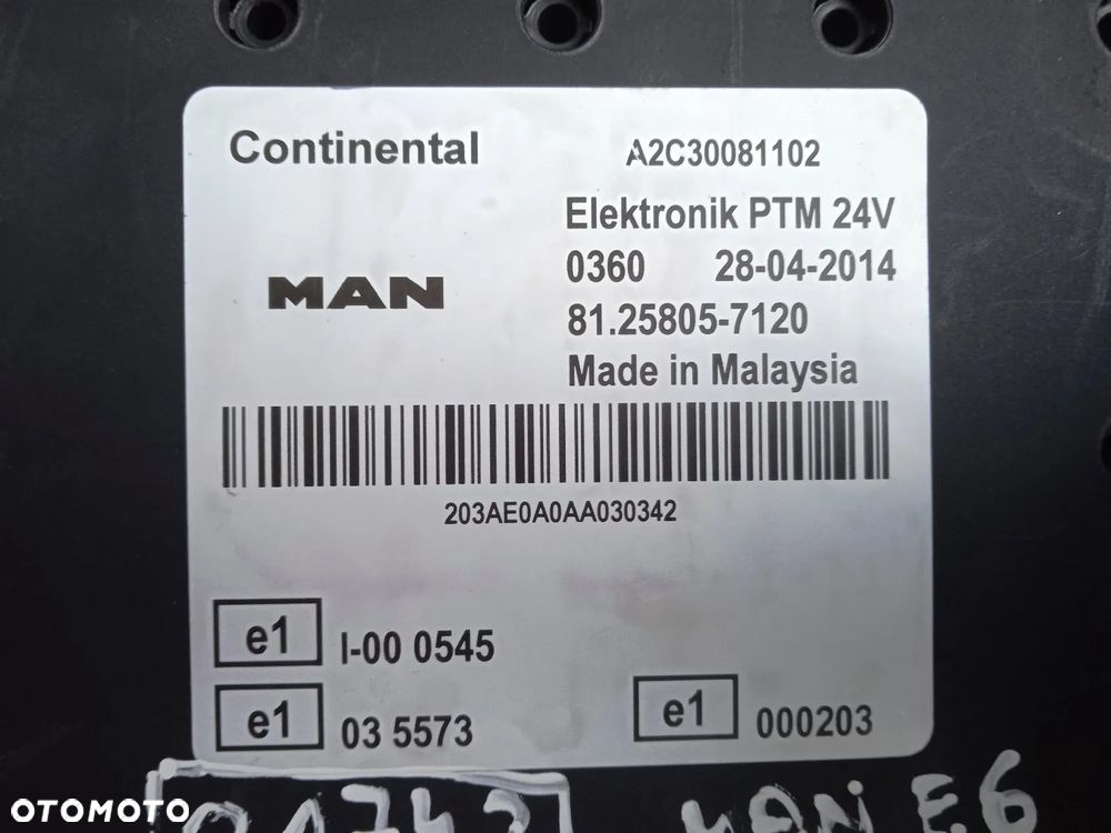 Sterownik PTM 81.25805-7120 Man TGX 18.440 13XB904 Euro 6 - 2