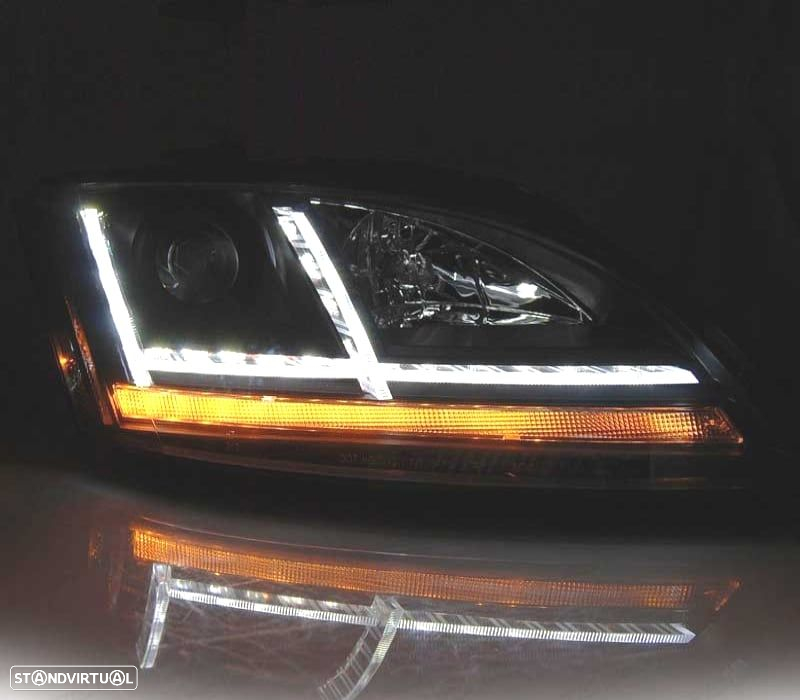 FARÓIS AUDI TT 8J 06-10 XENON LUZ DIURNA LED DINAMICOS AFS PRETO - 3