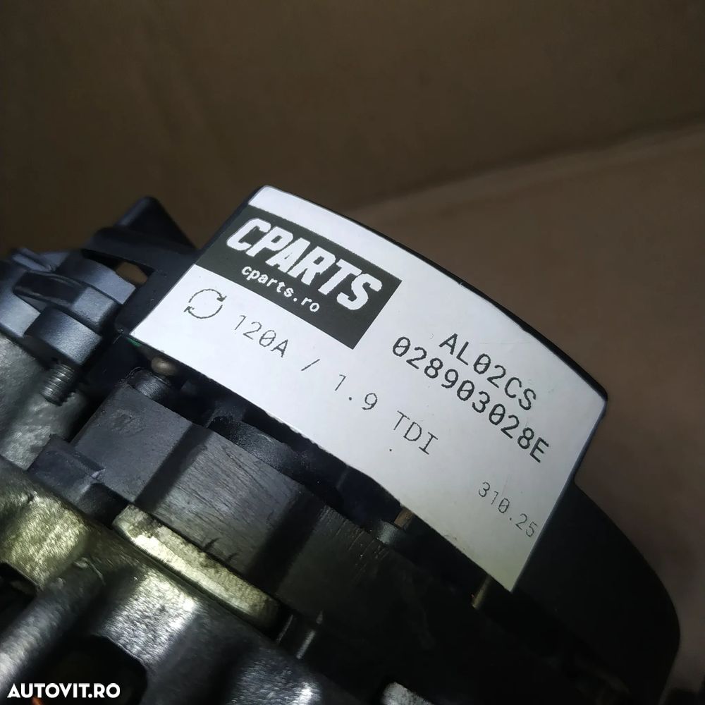Alternator Golf 4 / Golf 5 / Octavia 2 / Ibiza 6L / Leon 1M 1.9 TDI 028903028E, 0124515010 - 5