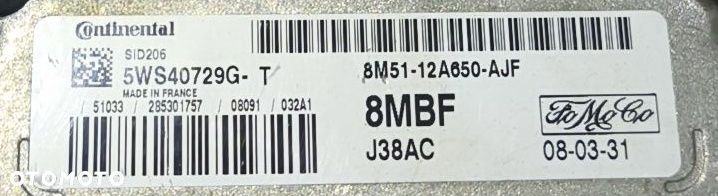 FORD C-MAX MK2 II 08r 1.6 TDCI KOMPUTER STEROWNIK SILNIKA 8M5112A650AJF - 2