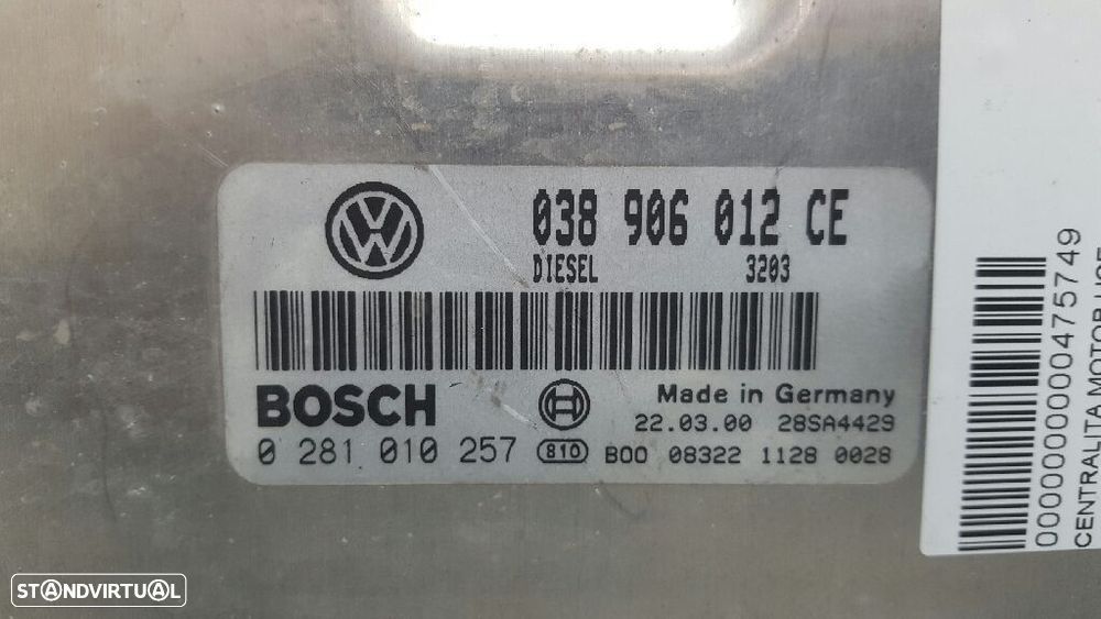 CENTRALINA MOTOR UCE SKODA FABIA I 2000 -038906012CE - 5