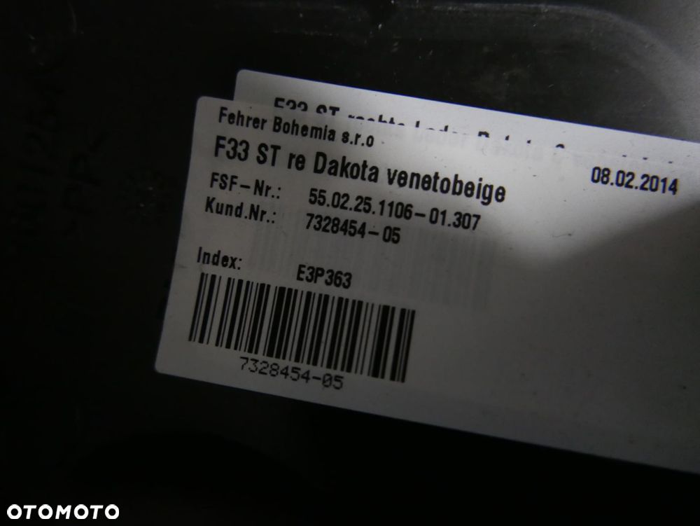 bmw f33 oparcie kanapy tylnej tył beżowe venetobeige - 12