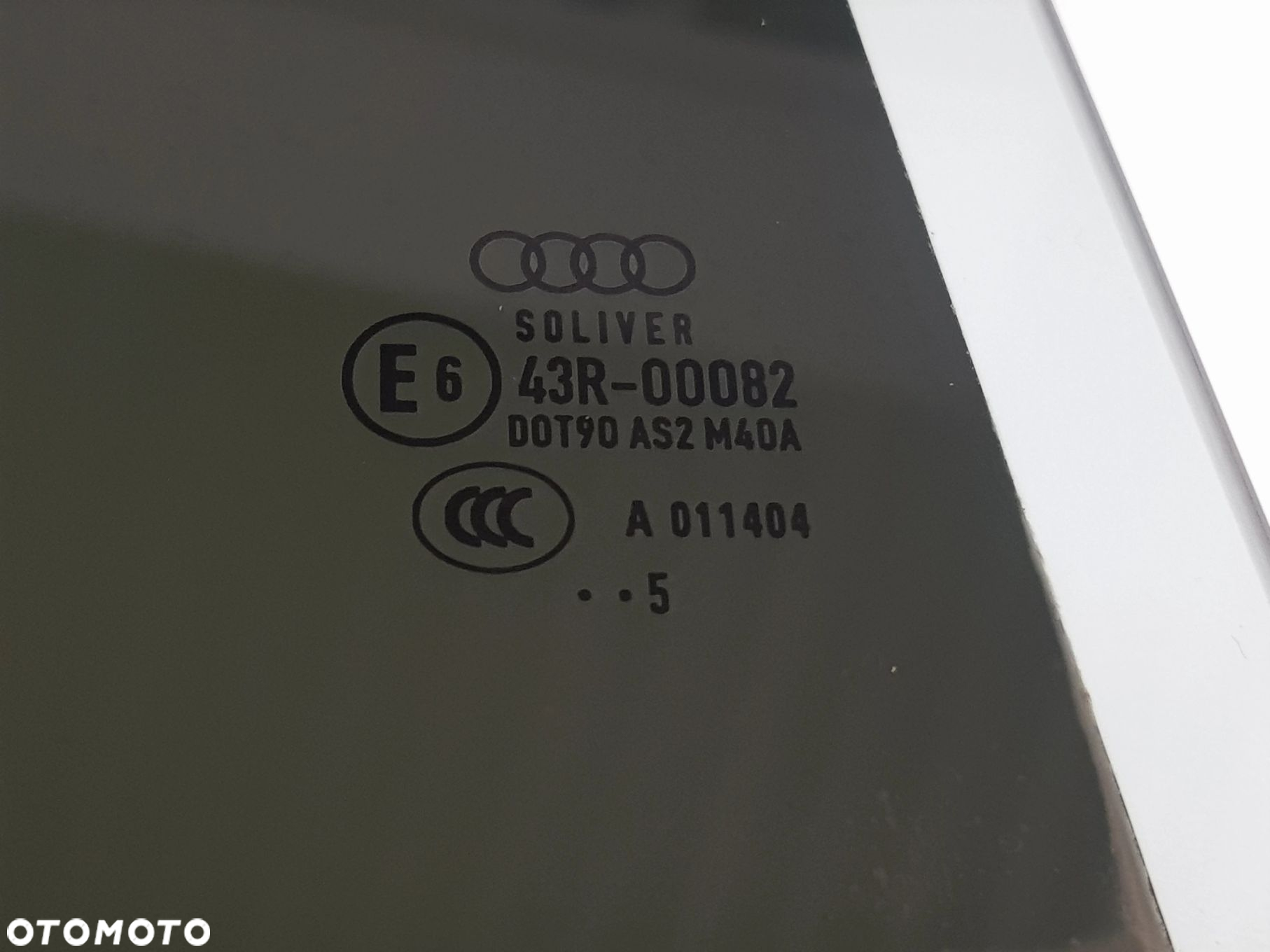 Szyba boczna drzwi Przyciemniana Prawy Tył Audi A6 C7 Avant 2015 43R-00082 - 5