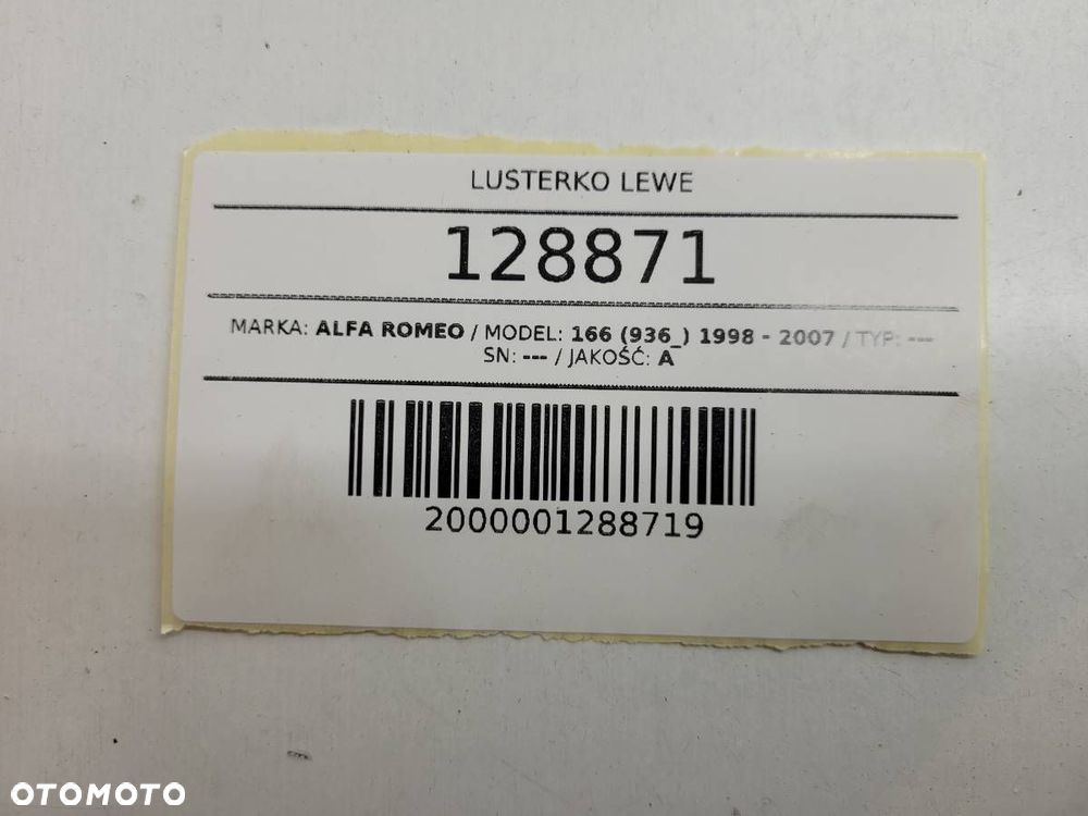 LUSTERKO LEWE ELEKTRYCZNE ALFA ROMEO 166 EU 9 PIN - 9