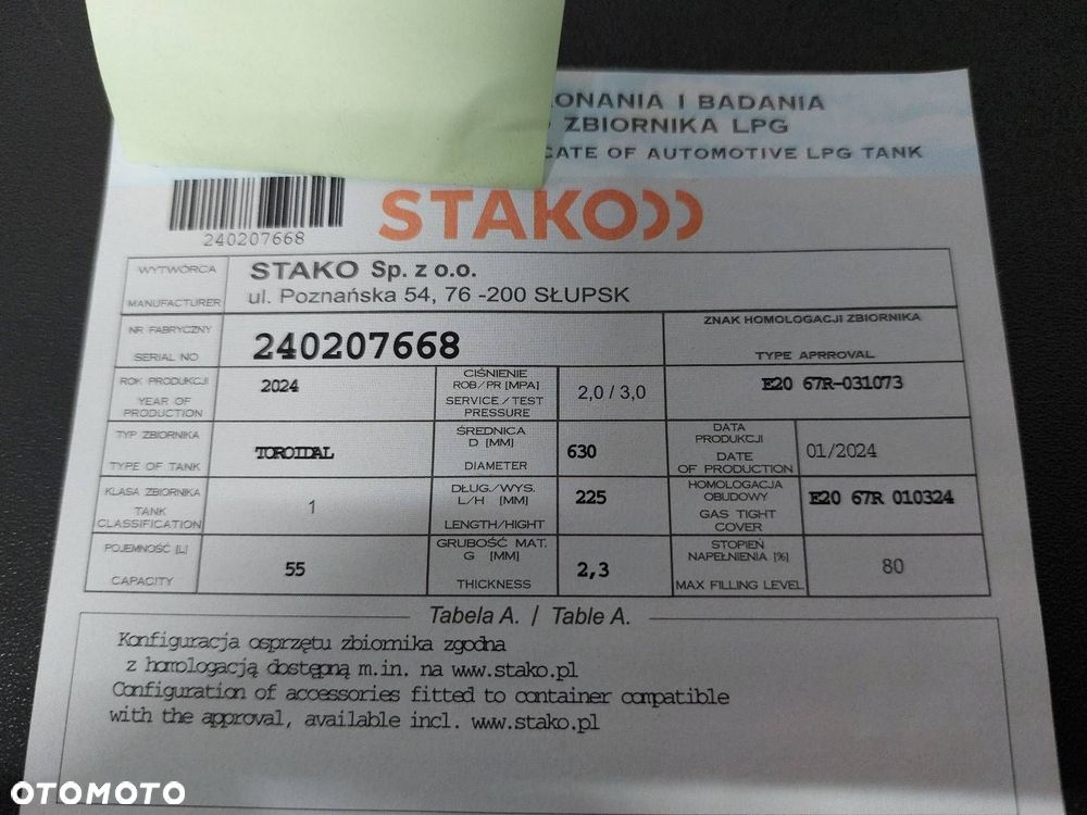 BUTLA GAZOWA LPG 55L 2034R W KOŁO PAPIER + ZAWÓR - 2