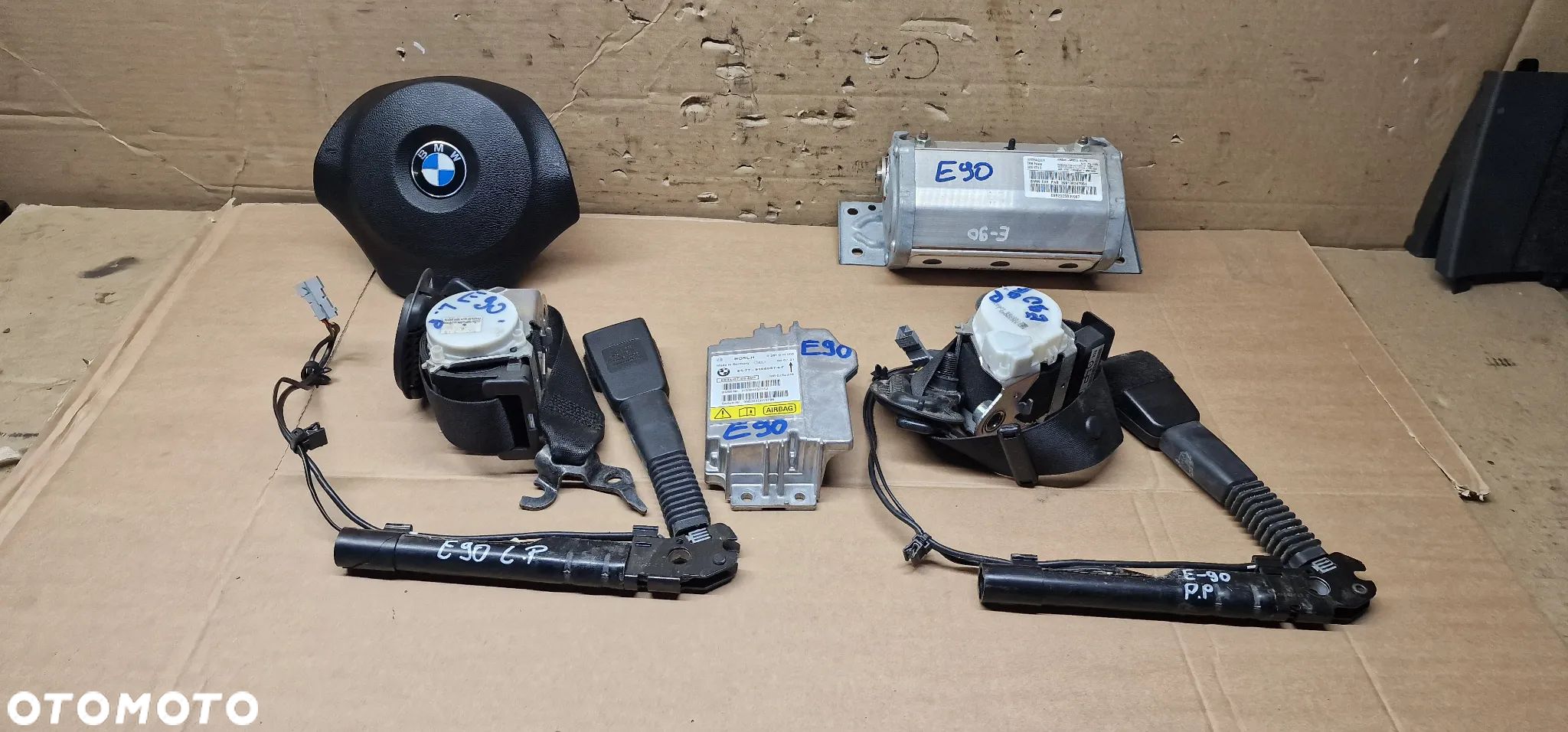 Poduszka kierownicy konsoli poduszki pasy sensor napinacze naboje AIRBAG zestaw naprawczy BMW 3 E90 - 1