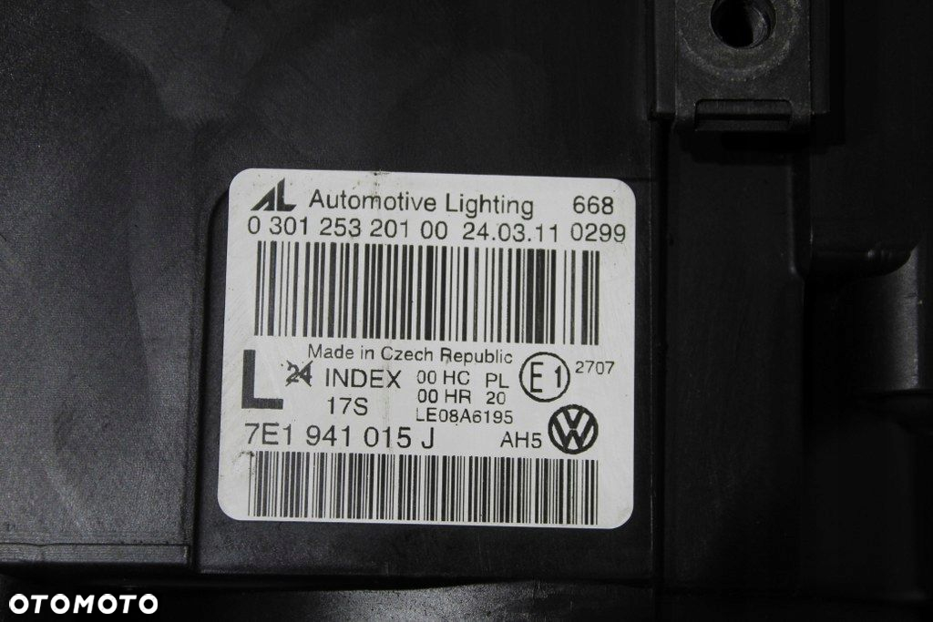 VW T5 7E1 Lift Multivan Lampa Przód Przednia Lewa Igła Europa - 3