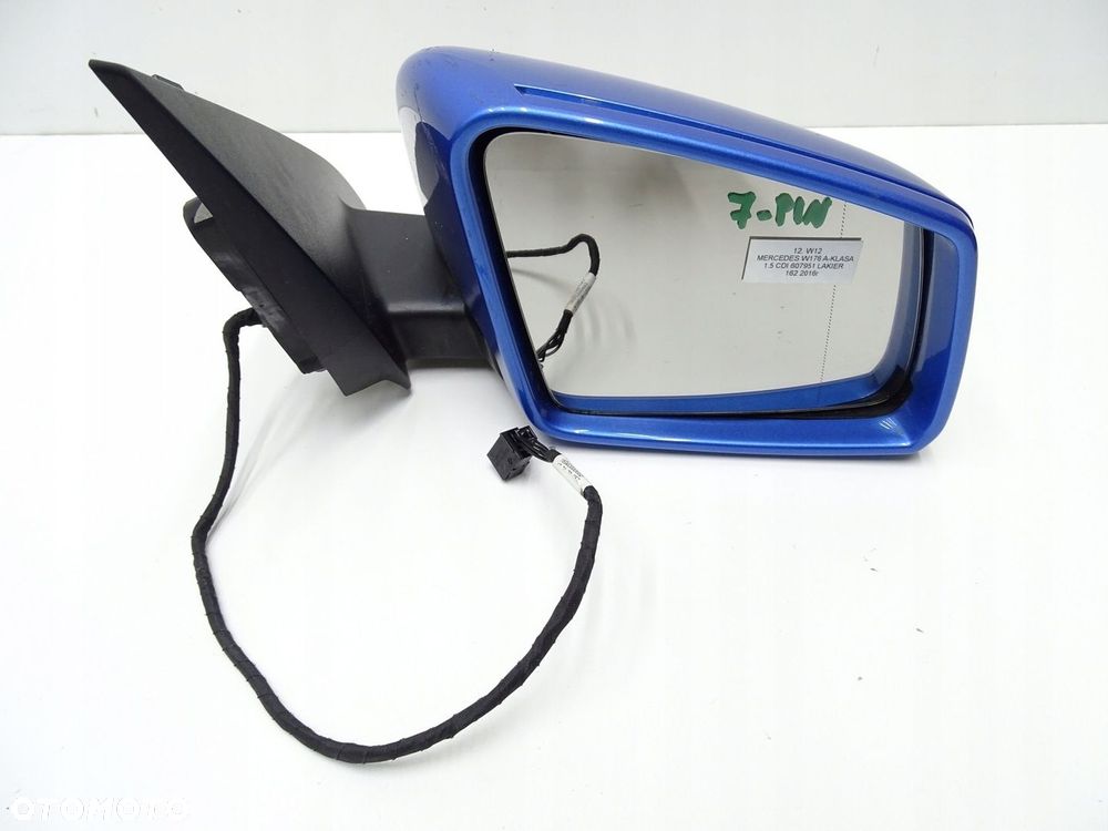 LUSTERKO PRAWY PRZÓD PRAWE PRZEDNIE MERCEDES W176 A-KLASA LAKIER 162 7 PIN - 1