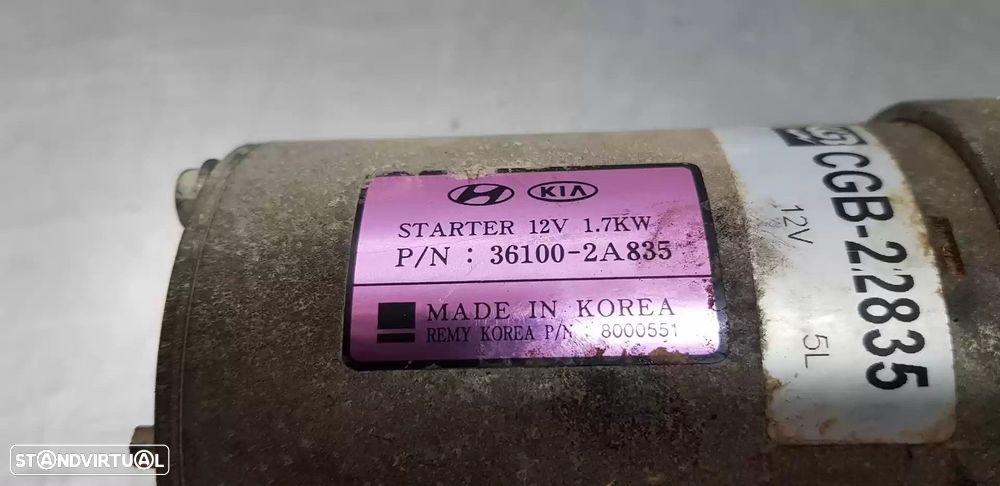 MOTOR ARRANQUE KIA CARENS IV 2016 -361002A835 - 4