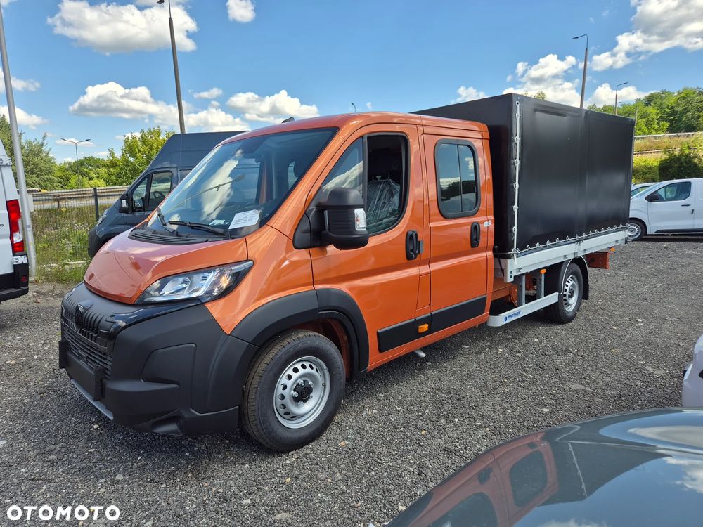 Peugeot Boxer Podwójna Kabina Dobel Brygadowy 7miejsc Skrzynia 3.2m PLANDEKA + HAK  !! OD RĘKI !! - 2