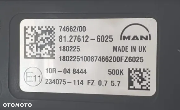 RADAR ODLEGŁOŚCIOWY KAMERA ASYSTENT ACC MAN TGX 6 81276126025 - 4
