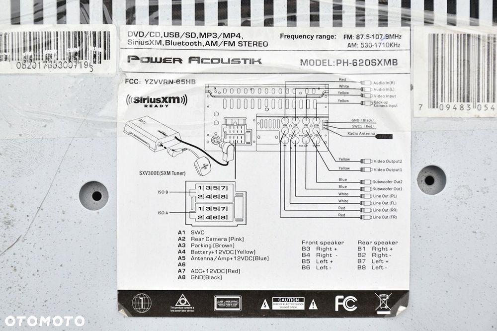 radio power acoustik ph-620sxmb cd dvd bt usb - 3