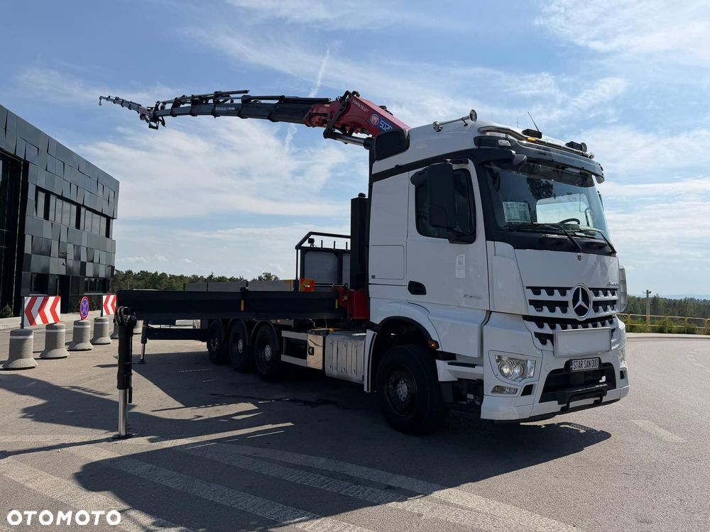Mercedes-Benz AROCS 3253 8x4 HMF 5020 Fly Jib HDS Żuraw Crane Kran - 7