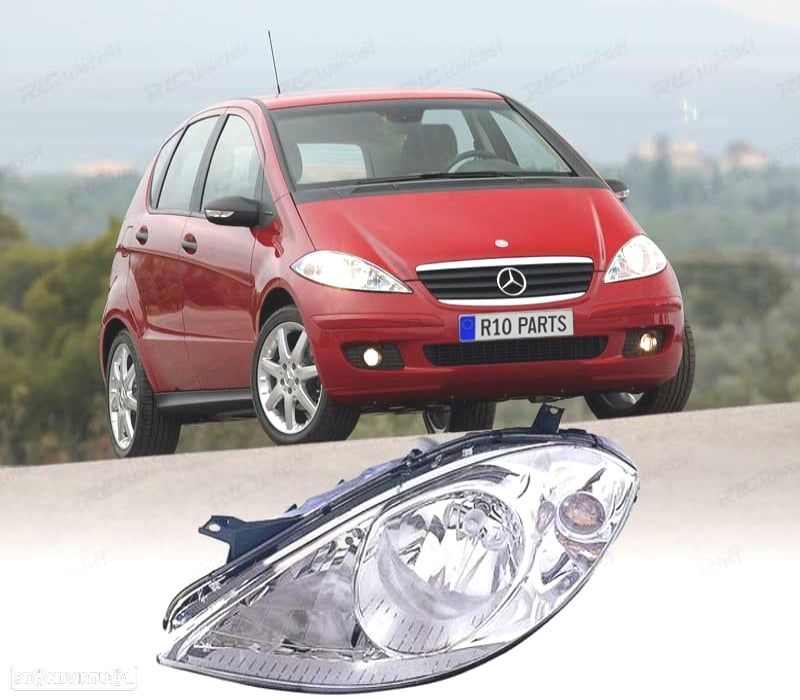 FAROL ESQ MERCEDES CLASSE A W169 04-08 H7 CROMADO - 1