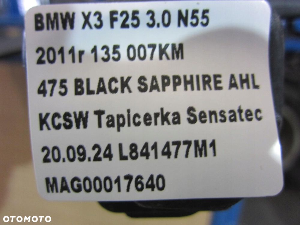 BMW X3 F25 ROLETA TYLNA TYŁ BAGAŻNIKA CZARNA 7222208 51477222208 - 12