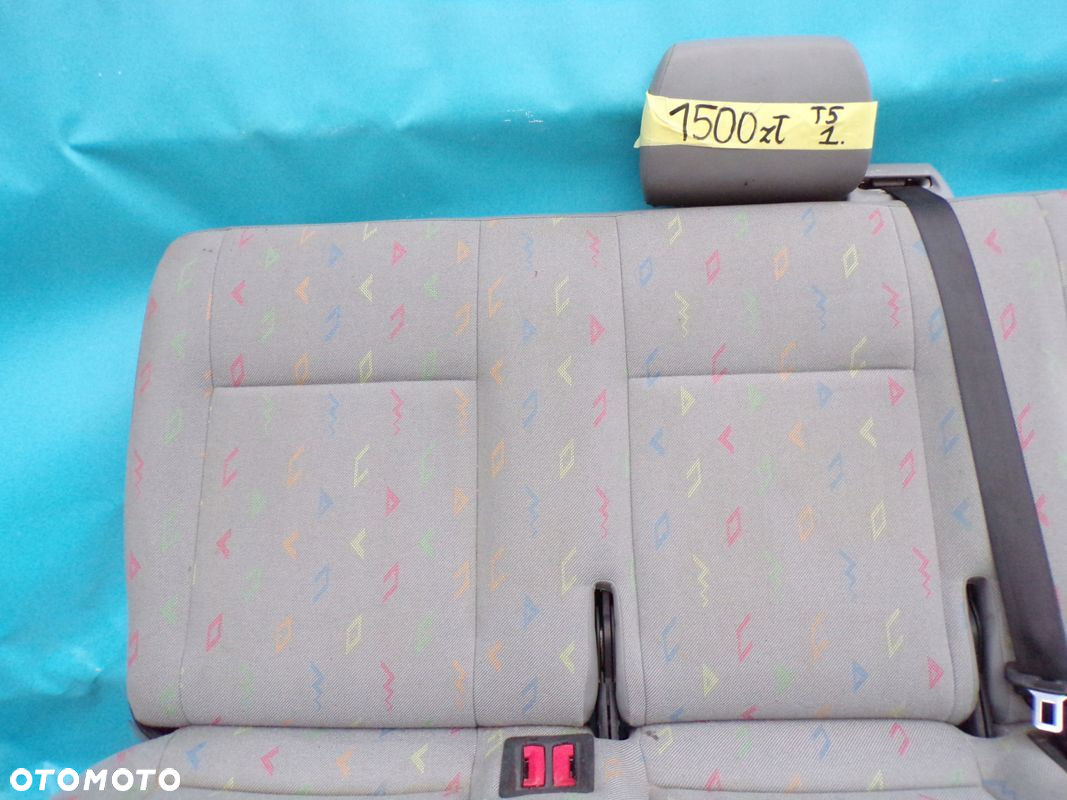 VW T5 TRANSPORTER CARAVELLE 04- FOTEL 3 OSOBY KANAPA III RZĄD - 5