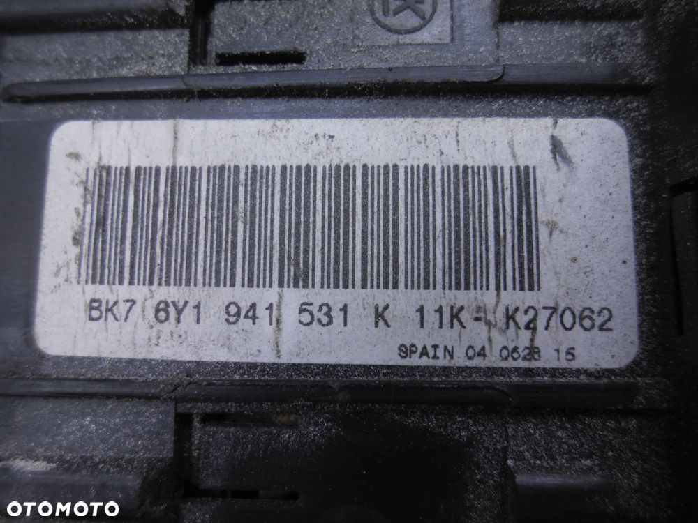 SKODA FABIA I HB 5D 04-07 PRZEŁĄCZNIK REGULACJI ŚWIATEŁ 6Y1941531K - 2