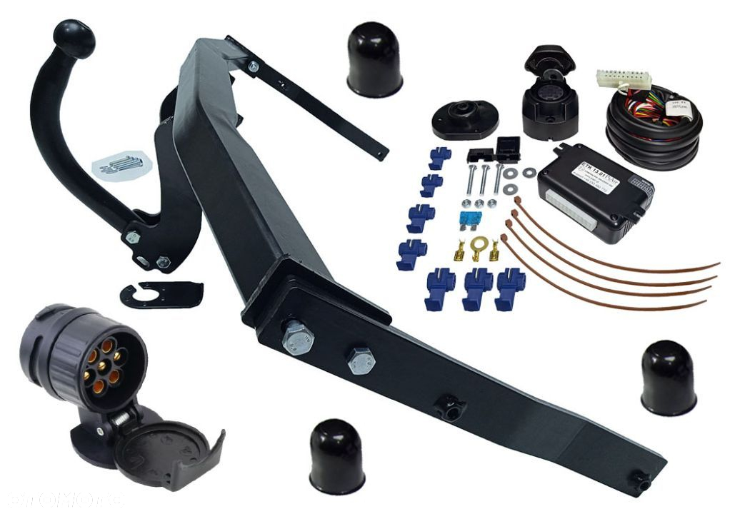 RENAULT GRAND SCENIC 2 II 3 III HAK HOLOWNICZY Z MODUŁEM 13PIN7P  MODUŁ 13 PIN + WIĄZKA + ADAPTER - 10