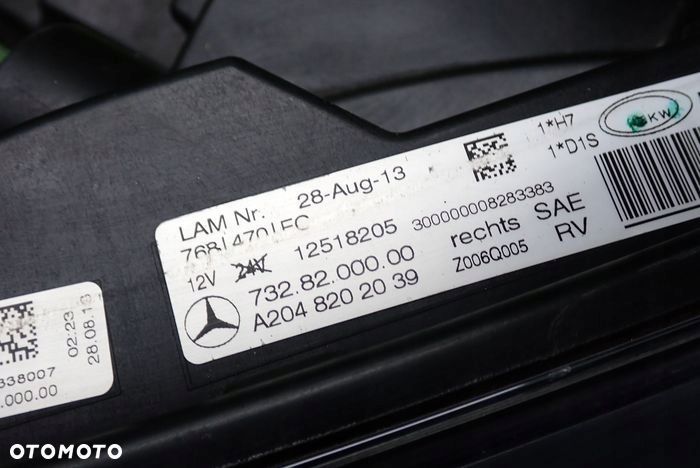 MERCEDES W204 204 GLK XENON LED USA LIFT 12- reflektor prawy lampa prawa - 3