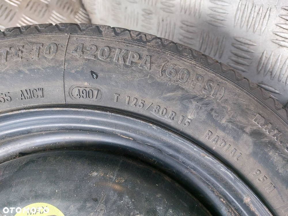 KOŁO DOJAZDOWE DOJAZDÓWKA 4x108 3,5Jx15 ET15 FI65,1 125/80R15 PEUGEOT - 3