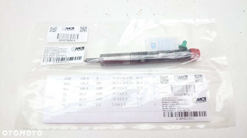 wtryskiwacz delphi ejbr02101z renault kangoo 1.5 dci, dacia 1.5 sprawdzony - 5